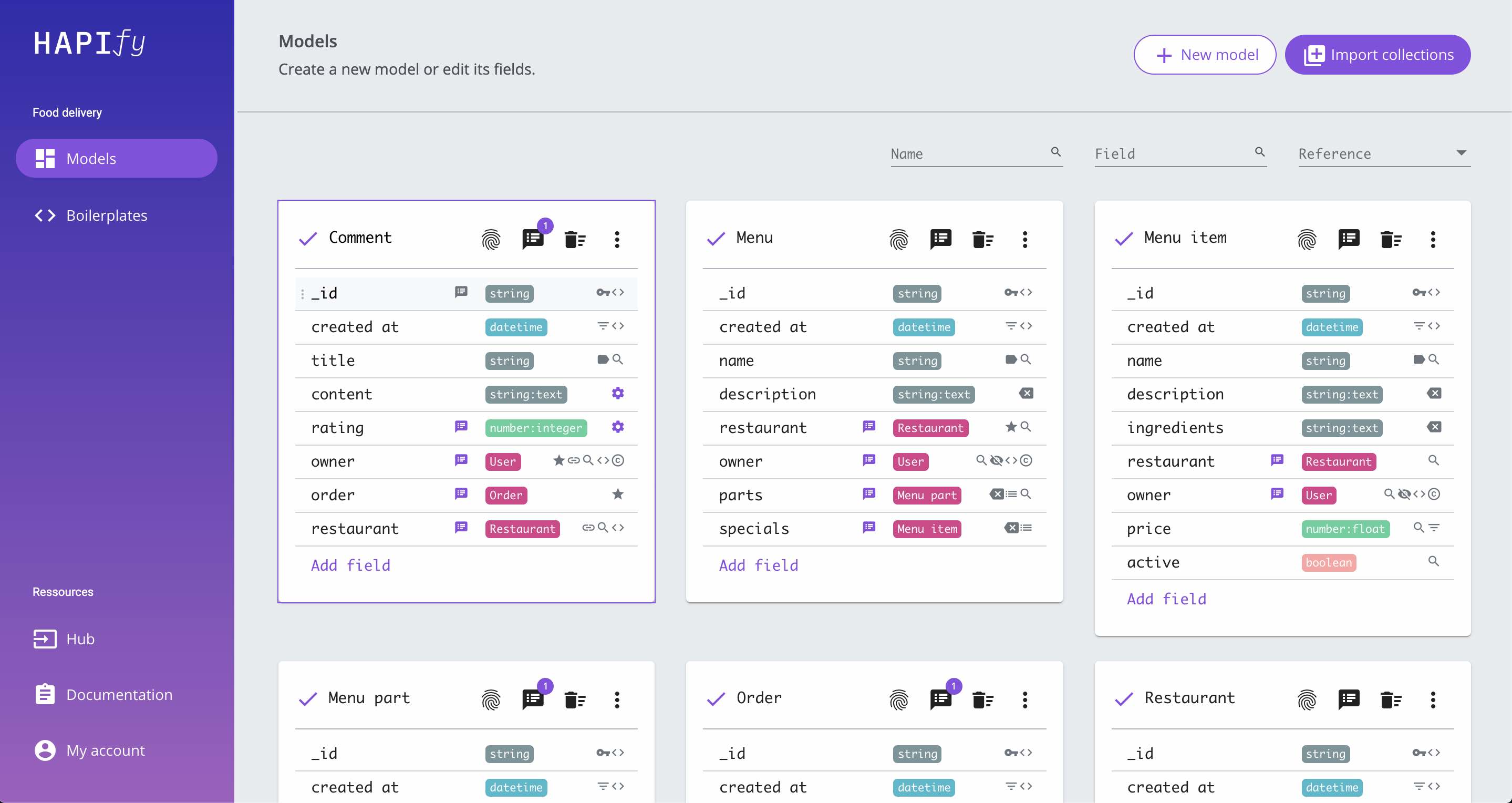 Hapify GUI - Models edition